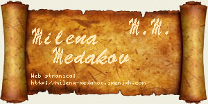 Milena Medakov vizit kartica